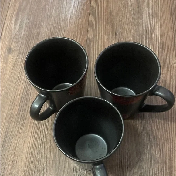 American Atelier Black and Red Floral Mug - Picture 3 of 6